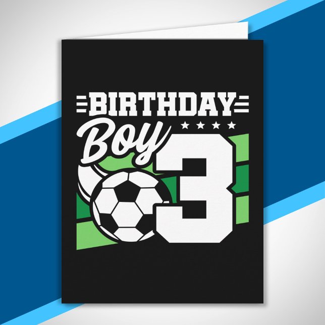 Tarjeta Cumpleaños del fútbol - niño de 3 años - tercer cu (Subido por el creador)