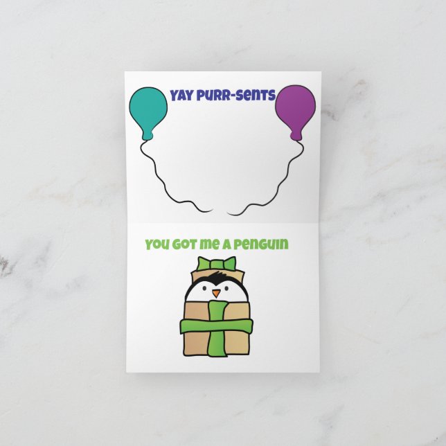 Tarjeta Cumpleaños del gato (Interior)