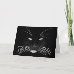 Tarjeta Cumpleaños del gato negro