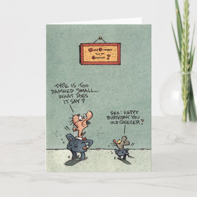 Tarjeta Cumpleaños del Geezer (Anverso)