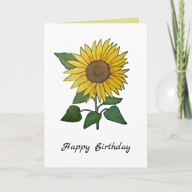 Tarjeta Cumpleaños del Girasol (Anverso)