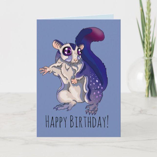 Tarjeta Cumpleaños del Glider del Azúcar del Bebé (Anverso)