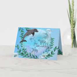 Tarjeta Cumpleaños del Globe Dolphin Snow
