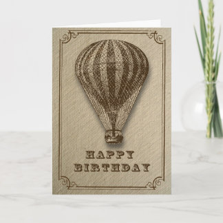 Tarjeta Cumpleaños del globo aerostático