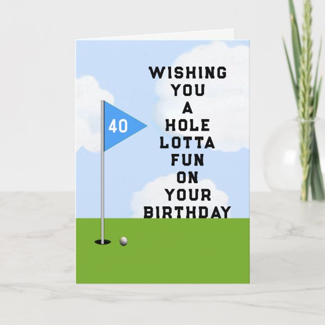 Tarjeta Cumpleaños del Golf (Anverso)