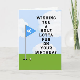 Tarjeta Cumpleaños del Golf