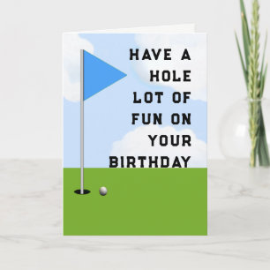 Tarjeta Cumpleaños del Golf