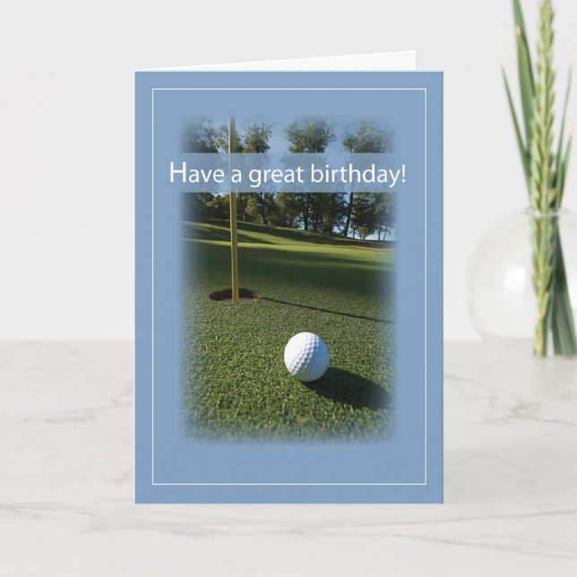 Tarjeta Cumpleaños del golf de 2727 fotos (Anverso)