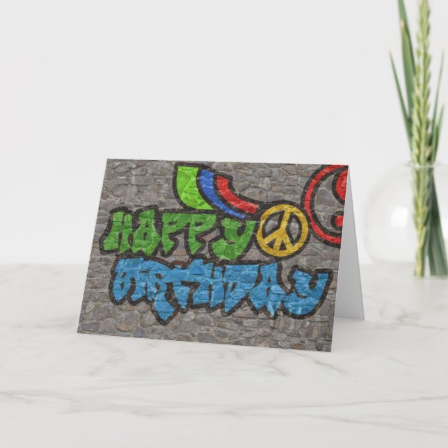 Tarjeta Cumpleaños del graffiti (Anverso)