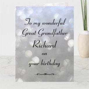 Tarjeta Cumpleaños del Gran Abuelo Personalizado