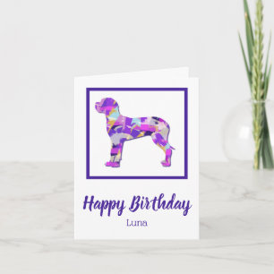 Tarjeta Cumpleaños del Gran Perro Danés Silhouette PPY&B