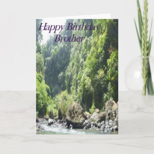 Tarjeta Cumpleaños del hermano de la cascada