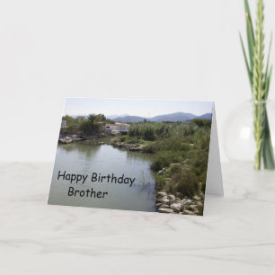 Tarjeta Cumpleaños del Hermano Personalizado del Río