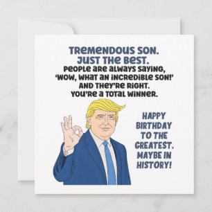 Tarjeta Cumpleaños del hijo Donald Trump