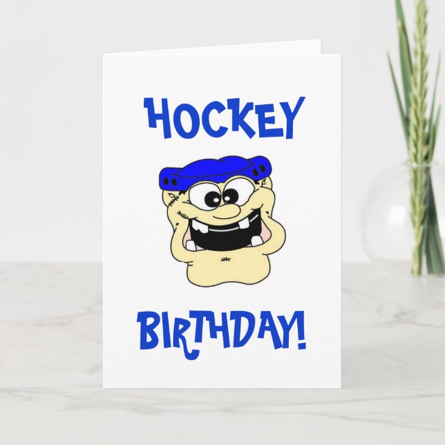 Tarjeta Cumpleaños del hockey (Anverso)