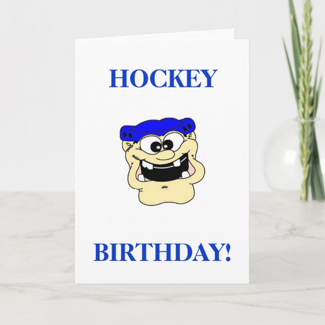 Tarjeta Cumpleaños del hockey (Anverso)
