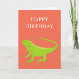 Tarjeta Cumpleaños del Ilustracion Iguana Lizard
