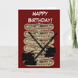 Tarjeta Cumpleaños del ingeniero operativo Crane Operator
