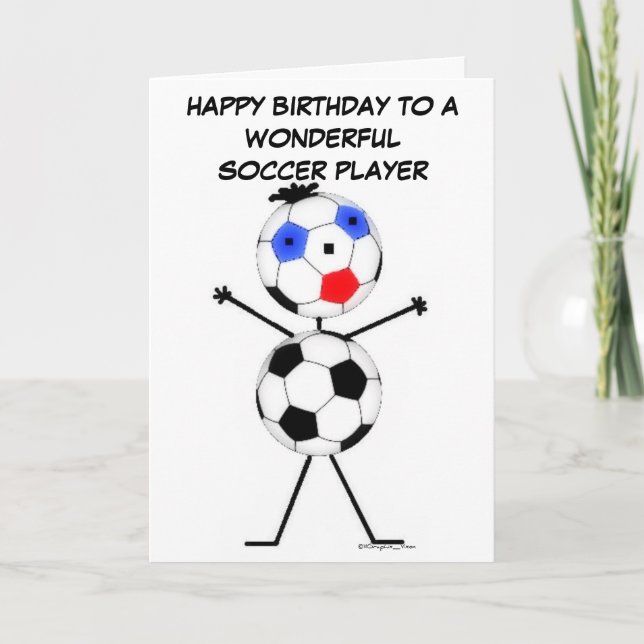 Tarjeta Cumpleaños del jugador de fútbol (Anverso)