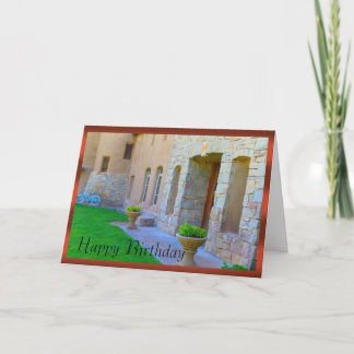 Tarjeta Cumpleaños del lagar y de la bicicleta del Viejo