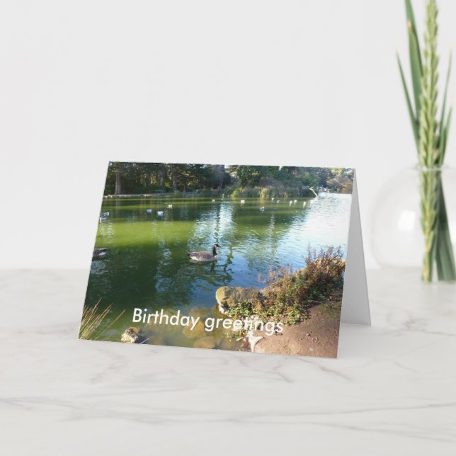 Tarjeta Cumpleaños del lago stow (Anverso)