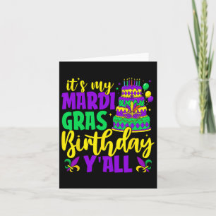 Tarjeta Cumpleaños del Mardi Gras Ya