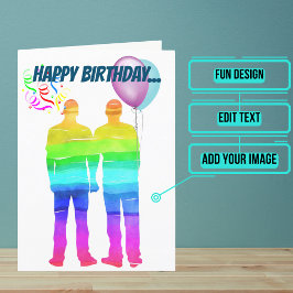 Tarjeta Cumpleaños del marido gay
