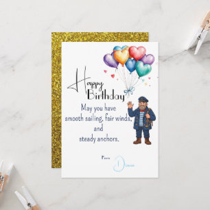 Tarjeta Cumpleaños del Marinero