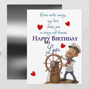 Tarjeta Cumpleaños del Marinero