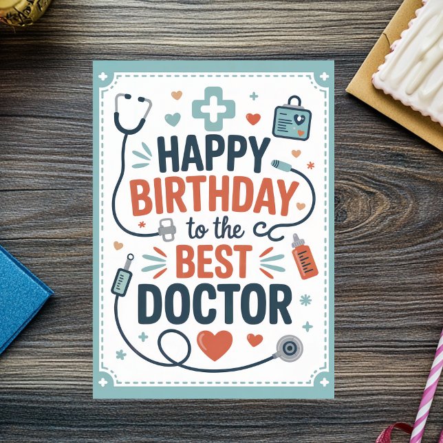 Tarjeta Cumpleaños del Médico personalizado (Subido por el creador)