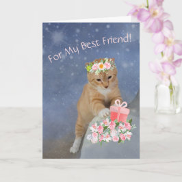 Tarjeta Cumpleaños del mejor amigo Kitten