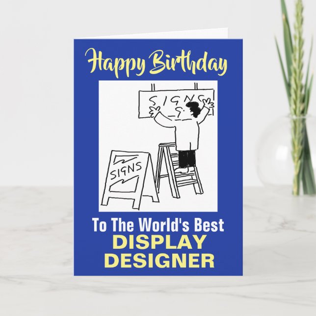 Tarjeta Cumpleaños del Mejor Diseñador de visualización de (Anverso)