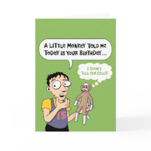 Cumpleaños del mono del calcetín