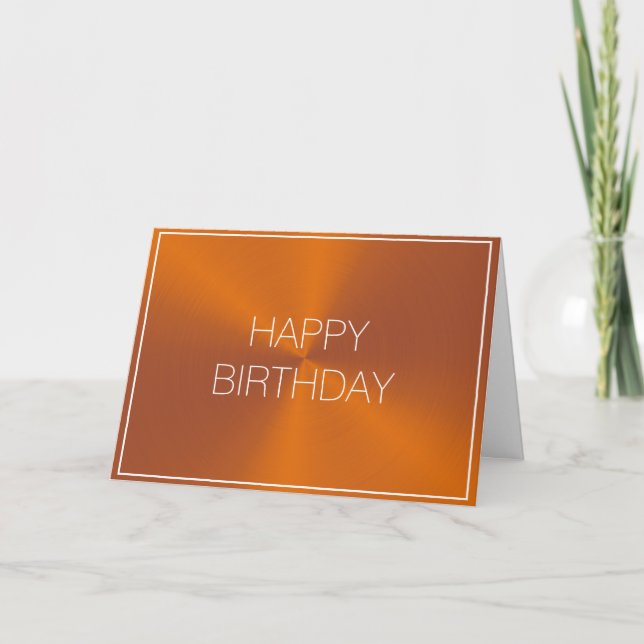 Tarjeta Cumpleaños del Naranja de Negocios (Anverso)