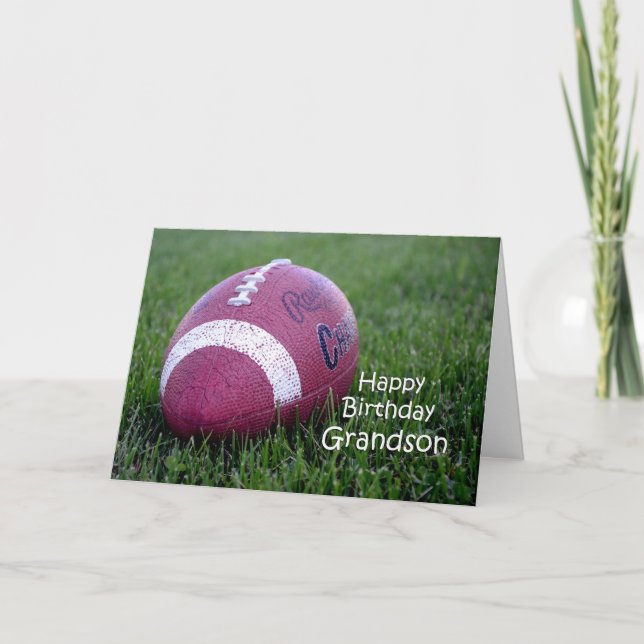 Tarjeta Cumpleaños del nieto del fútbol (Anverso)
