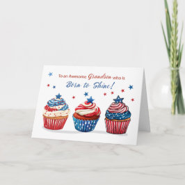 Tarjeta Cumpleaños del nieto en el Patriótico de la Libert