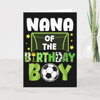 Tarjeta Cumpleaños del niño de Nana de fútbol Partido de f
