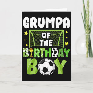 Tarjeta Cumpleaños del Niño Gruñón de Fútbol Fiesta Famili