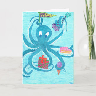 Tarjeta Cumpleaños del Octopus