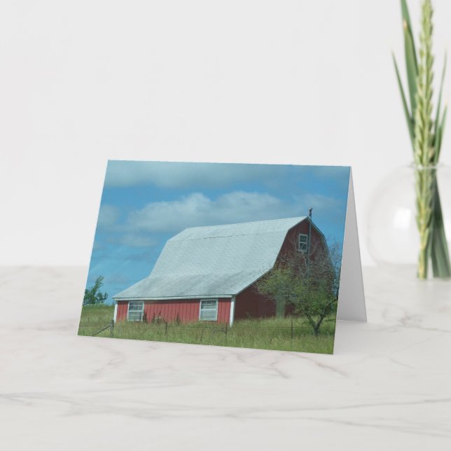 Tarjeta Cumpleaños del Oldie, graneros (Anverso)