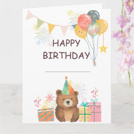 Tarjeta Cumpleaños del Oso