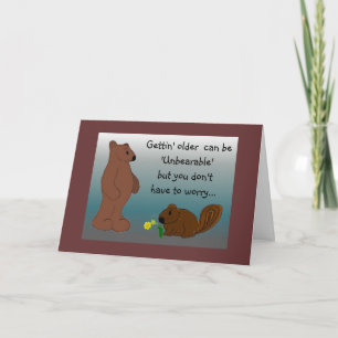 Tarjeta Cumpleaños del oso humorístico