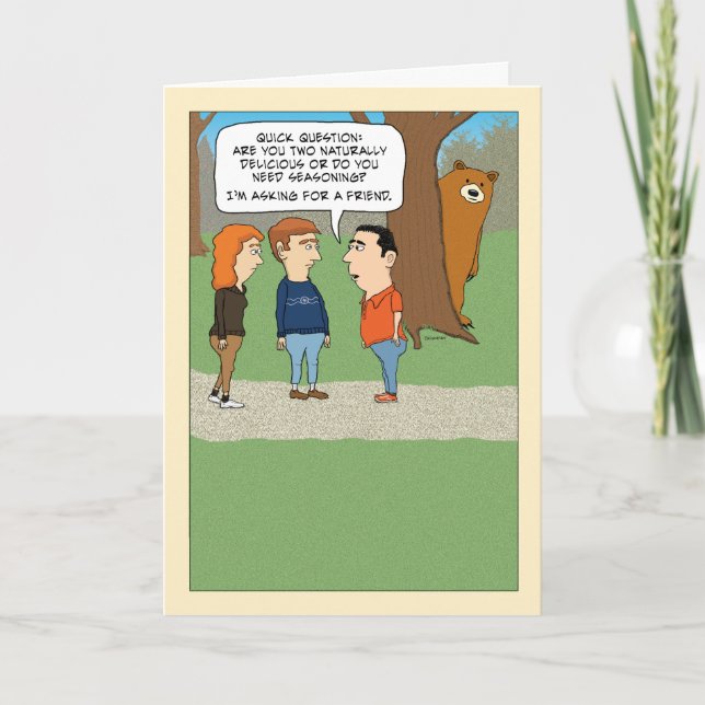Tarjeta Cumpleaños del oso oculto, lindo y gracioso (Anverso)