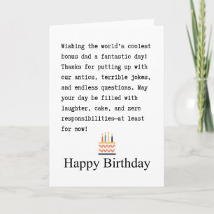 Tarjeta Cumpleaños del padrastro