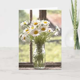 Tarjeta Cumpleaños del país Daisy Bouquet