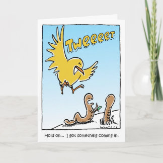 Tarjeta Cumpleaños del pájaro del gorjeo