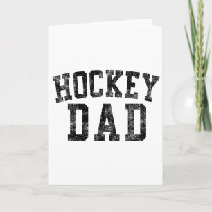 Tarjeta Cumpleaños del papá de hockey Clic Fuente negrita 