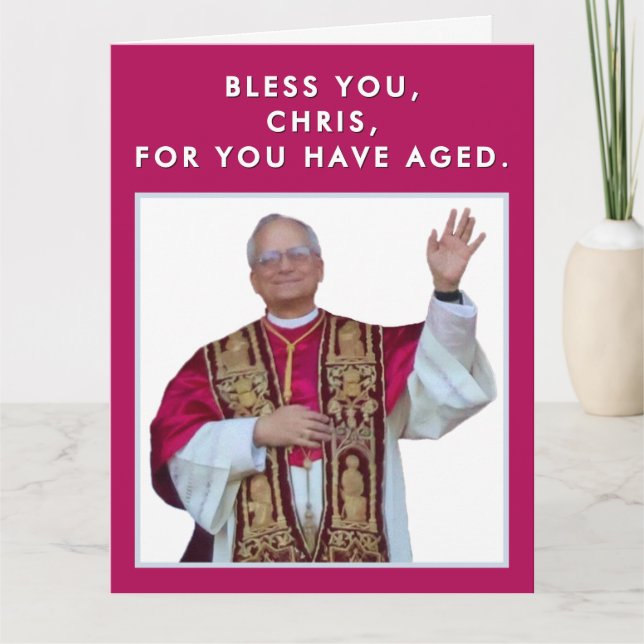 Tarjeta Cumpleaños del Papa León (Anverso)