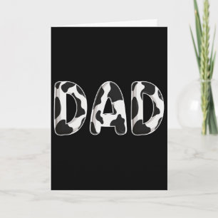 Tarjeta Cumpleaños del papá vaca Familia coincidente Día d