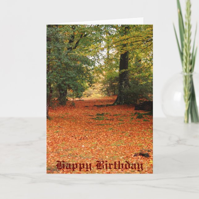 Tarjeta cumpleaños del paseo del país feliz (Anverso)